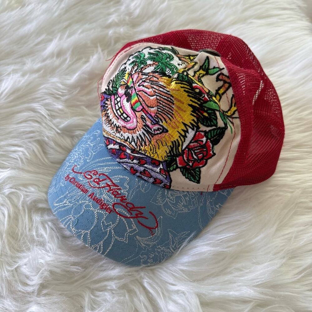 Ed Hardy | Gorilla Christian Audigler Unisex Adult Y2K Hat Vintage Cap Trucker - Picture 2 of 7